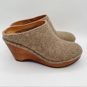 Gentle Souls Tan Wool Mules